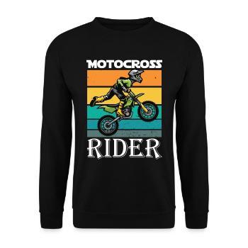 Motocross Rider Bike Offroad Race - Sweat-shirt Unisexe - noir - Devant - Alina (178cm) & Michal (187cm)