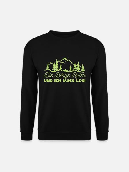 Berge Wandern Alpen Gipfel - Unisex Pullover - Schwarz