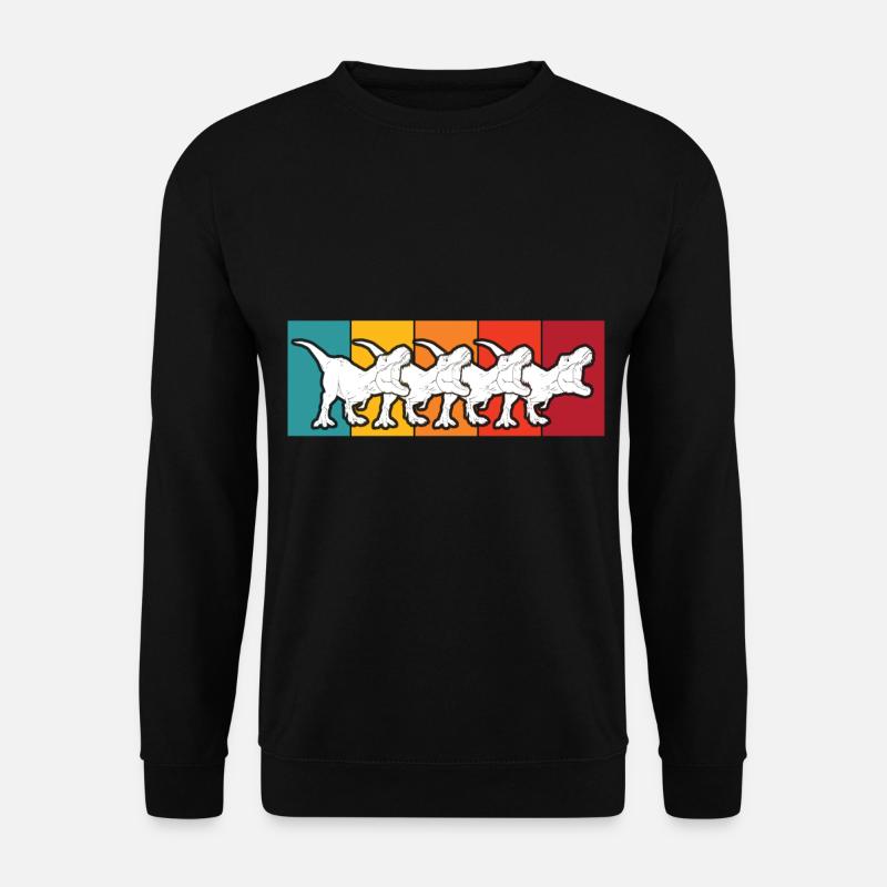 T-Rex Retro Dinos Cretaceous Dinosaurs - Unisex Sweatshirt - black