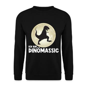 T-Rex Moon Dinömassic Dino Dinosaure - Sweat-shirt Unisexe - noir - Devant - Alina (178cm) & Michal (187cm)