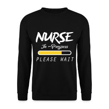 Krankenschwester kommt Krankenhaus Unfall Arzt - Unisex Pullover - Schwarz - Vorne - Alina (178cm) & Michal (187cm)