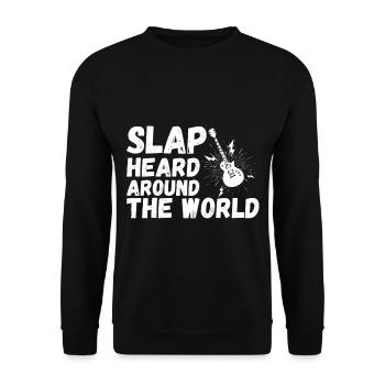 Guitar Rocking Music Rocker Guitarist Band Gig - Unisex Sweatshirt - black - Front - Alina (178cm) & Michal (187cm)