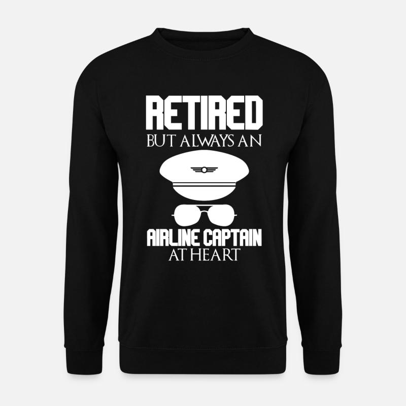 Retired pilot - Unisex Sweatshirt - black