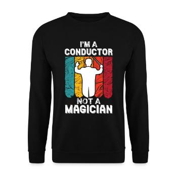 Conductor Magician Orchestra Musicians - Unisex Sweatshirt - black - Front - Alina (178cm) & Michal (187cm)