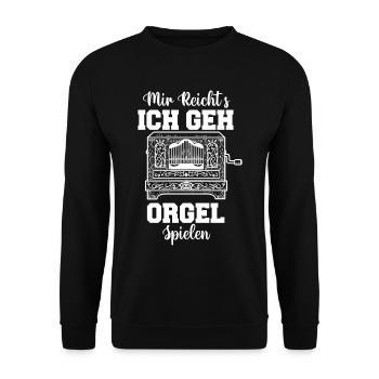 Organ plays Organ players Organ go - Unisex Sweatshirt - black - Front - Alina (178cm) & Michal (187cm)