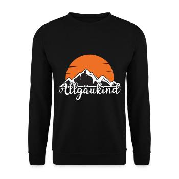 Allgäu Child Hiking Outdoor Mountains - Unisex Sweatshirt - black - Front - Alina (178cm) & Michal (187cm)