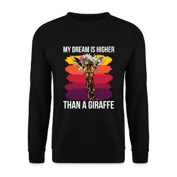 Girafe Dream Africa Girafe Savannah - Sweat-shirt Unisexe - noir - Devant - Alina (178cm) & Michal (187cm)