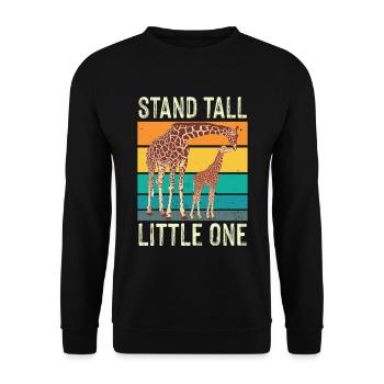 Giraffe tall small giraffe Africa - Unisex Sweatshirt - black - Front - Alina (178cm) & Michal (187cm)