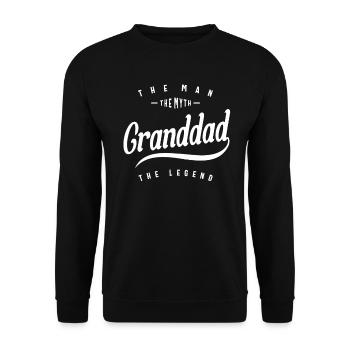 Mens Granddad The Man Myth Legend Funny - Unisex Sweatshirt - black - Front - Alina (178cm) & Michal (187cm)