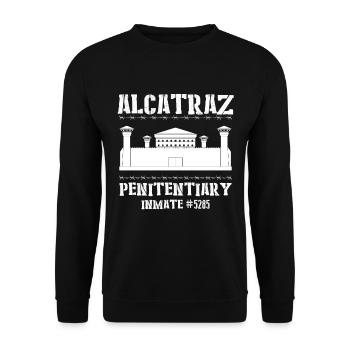Alcatraz Gefängnismauer San Francisco Kalifornien - Unisex Pullover - Schwarz - Vorne - Alina (178cm) & Michal (187cm)