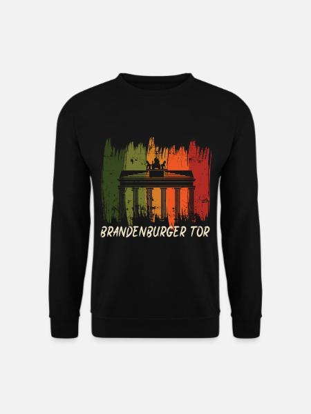 Brandenburger Tor Retro Berlin Deutschland - Unisex Pullover - Schwarz