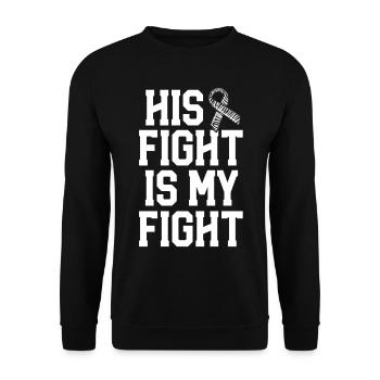 Sein Kampf ist Seltene Krankheiten Bewusstsein Frau - Unisex Pullover - Schwarz - Vorne - Alina (178cm) & Michal (187cm)