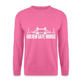 Golden Gate Bridge Herzschlag San Francisco - Unisex Pullover - Pink - Vorne