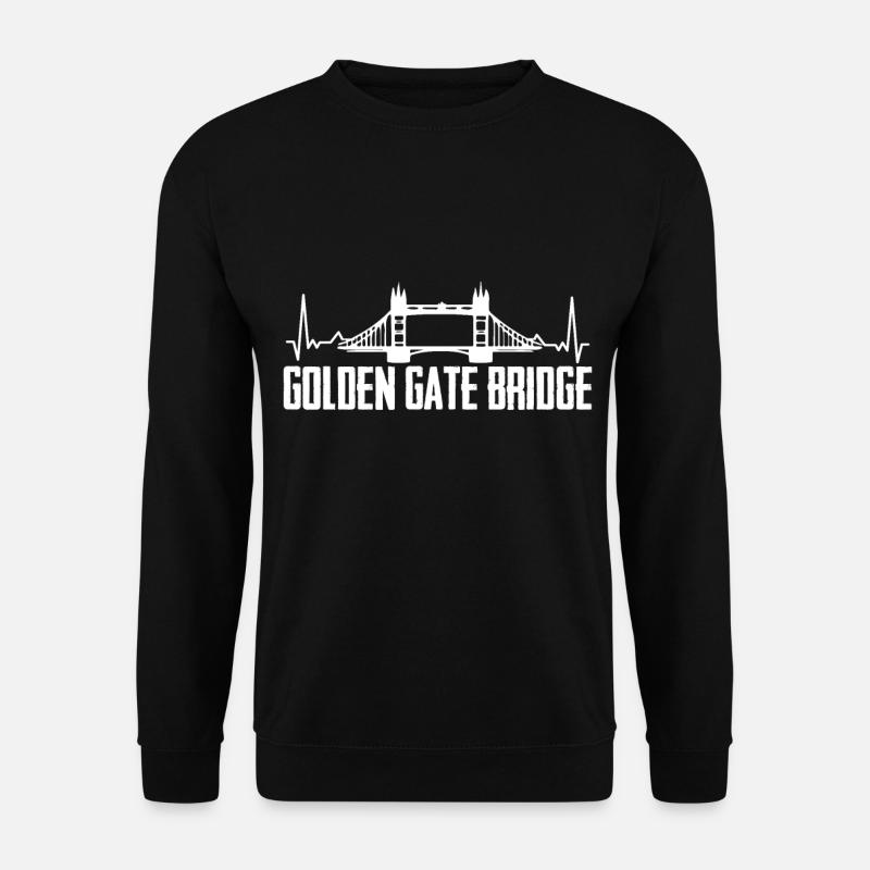 Golden Gate Bridge Herzschlag San Francisco - Unisex Pullover - Schwarz