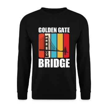 Golden Gate Bridge California San Francisco Bay - Unisex Sweatshirt - black - Front - Alina (178cm) & Michal (187cm)