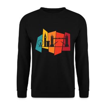 Big Ben Tower Bridge Westminster London England - Unisex Sweatshirt - black - Front - Alina (178cm) & Michal (187cm)
