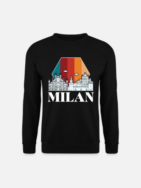 Cathédrale rétro de Milan Cathédrale de Milan - Sweat-shirt Unisexe - noir
