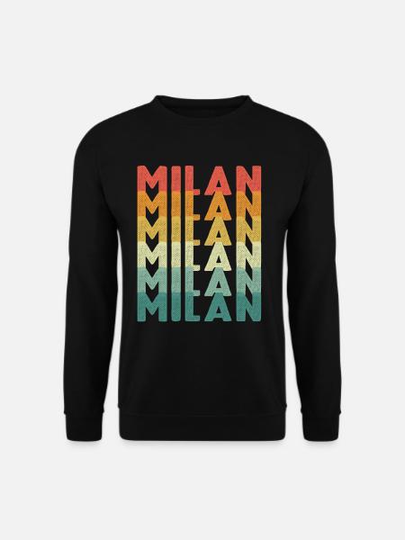 Mailand Retro Vintage Italien Mailänder Dom - Unisex Pullover - Schwarz