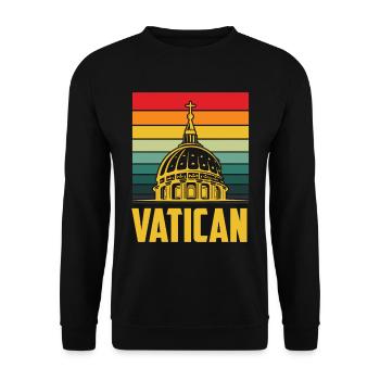 Vatican Church Leadership Italy Rome - Unisex Sweatshirt - black - Front - Alina (178cm) & Michal (187cm)
