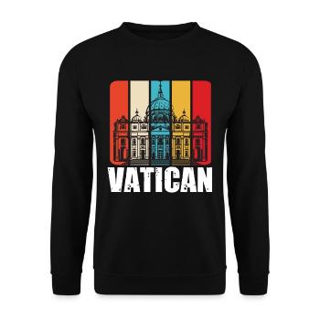 Vatican Church Italy Rome - Unisex Sweatshirt - black - Front - Alina (178cm) & Michal (187cm)