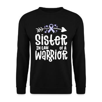 Sister In Law Of A Warrior - Unisex Sweatshirt - black - Front - Alina (178cm) & Michal (187cm)