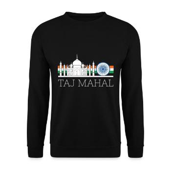 Taj Mahal Tourist Asien Indien - Unisex Pullover - Schwarz - Vorne - Alina (178cm) & Michal (187cm)