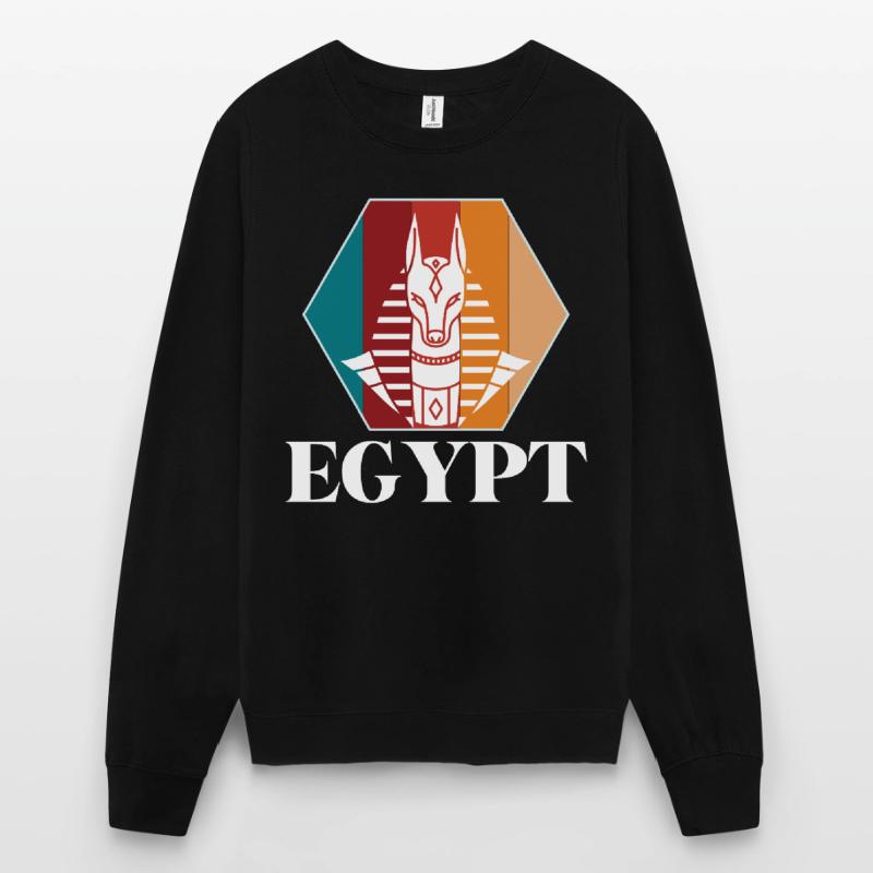 Anubis Egypte Sphinx Pyramide de Gizeh Sweat-shirt Unisexe