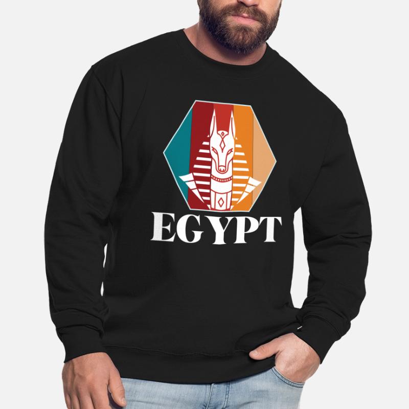 Anubis Egypte Sphinx Pyramide de Gizeh Sweat-shirt Unisexe