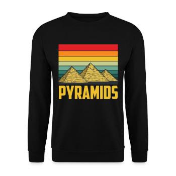 Pyramide Ägypten Sphinx Gizeh Anubis - Unisex Pullover - Schwarz - Vorne - Alina (178cm) & Michal (187cm)