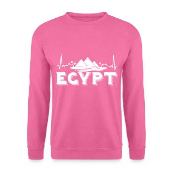 Egypt Pyramids Heartbeat Pharaoh Sphinx - Unisex Sweatshirt - pink - Front