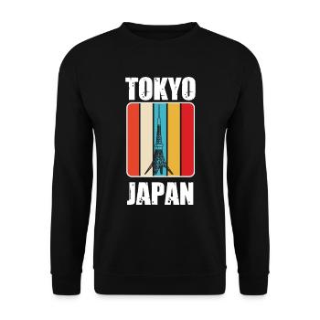 Tokyo Japan Tourist Asia - Unisex Sweatshirt - black - Front - Alina (178cm) & Michal (187cm)