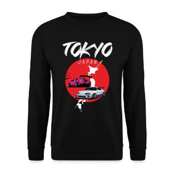 Tokyo Japan Car Tourist Asia Japanese - Unisex Sweatshirt - black - Front - Alina (178cm) & Michal (187cm)