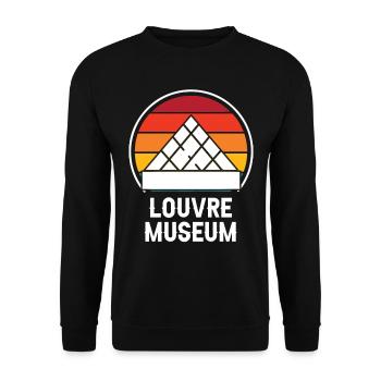 Paris Louvre Museum Art France - Unisex Sweatshirt - black - Front - Alina (178cm) & Michal (187cm)