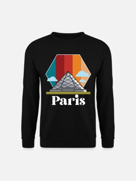 Paris Rétro Musée du Louvre France Art - Sweat-shirt Unisexe - noir