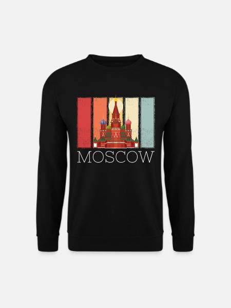 Cathédrale de Moscou Basile Russie Rétro - Sweat-shirt Unisexe - noir
