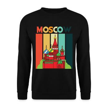 Moscow Retro Cathedral Russia - Unisex Sweatshirt - black - Front - Alina (178cm) & Michal (187cm)