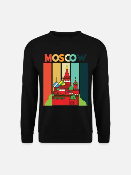 Moskau Retro Kathedrale Russland - Unisex Pullover - Schwarz