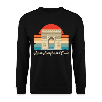 Arc de Triomphe Paris Arc de Triumphe France - Sweat-shirt Unisexe - noir - Devant - Alina (178cm) & Michal (187cm)