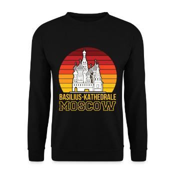 Basilius Kathedrale Moskau Christ Russland - Unisex Pullover - Schwarz - Vorne - Alina (178cm) & Michal (187cm)