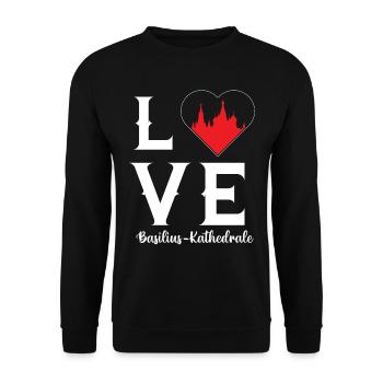 Basilius Kathedrale Love Russland Moskau - Unisex Pullover - Schwarz - Vorne - Alina (178cm) & Michal (187cm)