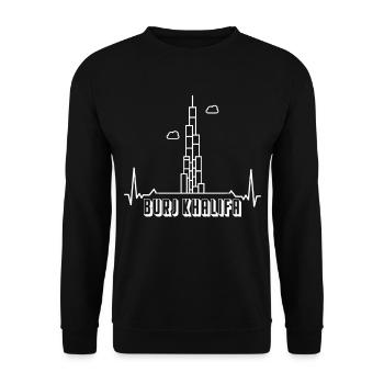 Burj Khalifa Dubai Vereinigte Arabische Emirate - Unisex Pullover - Schwarz - Vorne - Alina (178cm) & Michal (187cm)