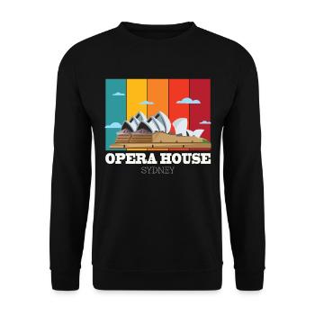 Sydney Opera House Symphony Australia Concert - Unisex Sweatshirt - black - Front - Alina (178cm) & Michal (187cm)