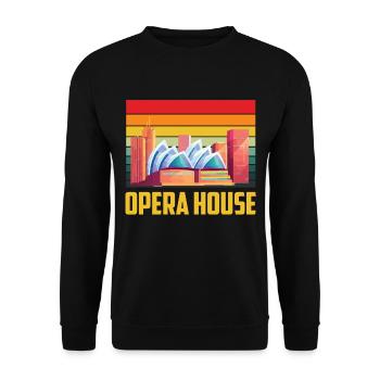 Sydney Skyline Australia Opera House Concert - Unisex Sweatshirt - black - Front - Alina (178cm) & Michal (187cm)
