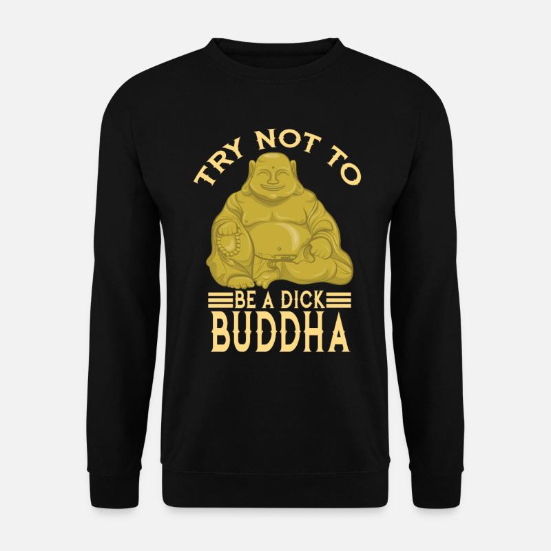 Buddha Friend Meditation Buddhism - Unisex Sweatshirt - black