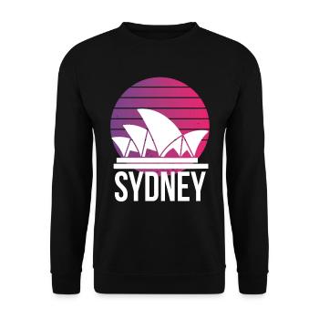 Sydney Australia Landmark Opera House - Unisex Sweatshirt - black - Front - Alina (178cm) & Michal (187cm)