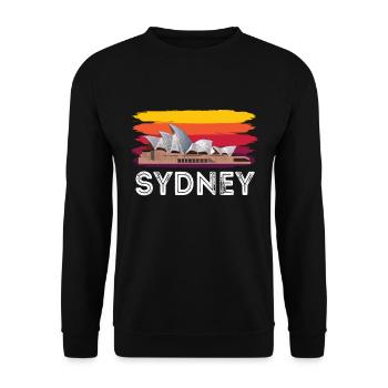 Sydney Retro Opera House Australia Concert - Unisex Sweatshirt - black - Front - Alina (178cm) & Michal (187cm)