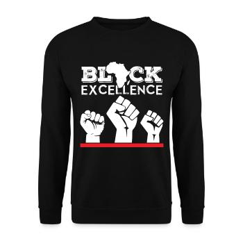 Mandela Black Excellence Freedom Afrique du Sud - Sweat-shirt Unisexe - noir - Devant - Alina (178cm) & Michal (187cm)