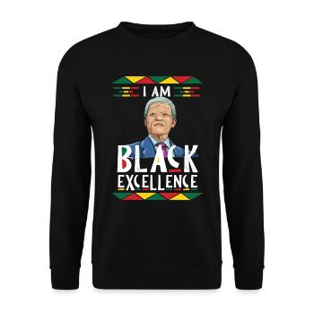 Black Excellence Mandela Freedom Afrique du Sud - Sweat-shirt Unisexe - noir - Devant - Alina (178cm) & Michal (187cm)