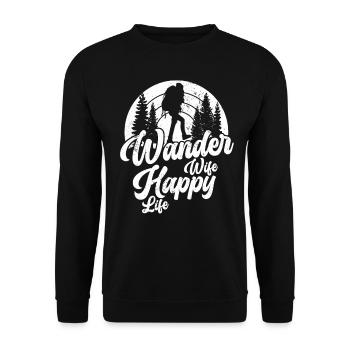 Randonnée Randonneurs Montagnes Alpinisme Randonnée Fille - Sweat-shirt Unisexe - noir - Devant - Alina (178cm) & Michal (187cm)