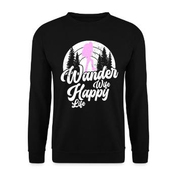 Randonnée Randonneurs Montagnes Alpinisme Randonnée Fille - Sweat-shirt Unisexe - noir - Devant - Alina (178cm) & Michal (187cm)